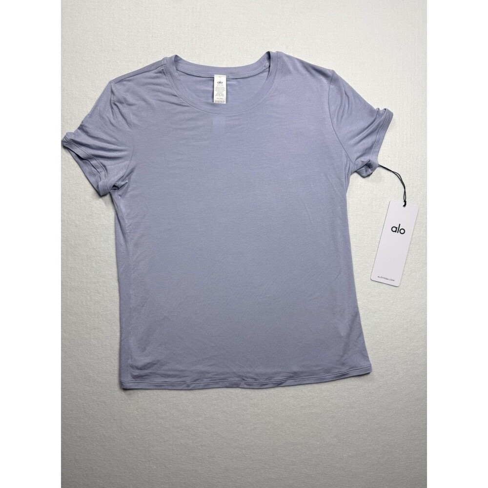 ALO Yoga Women's Small All Day Short Sleeve Limited Edition Color Winter Frost
